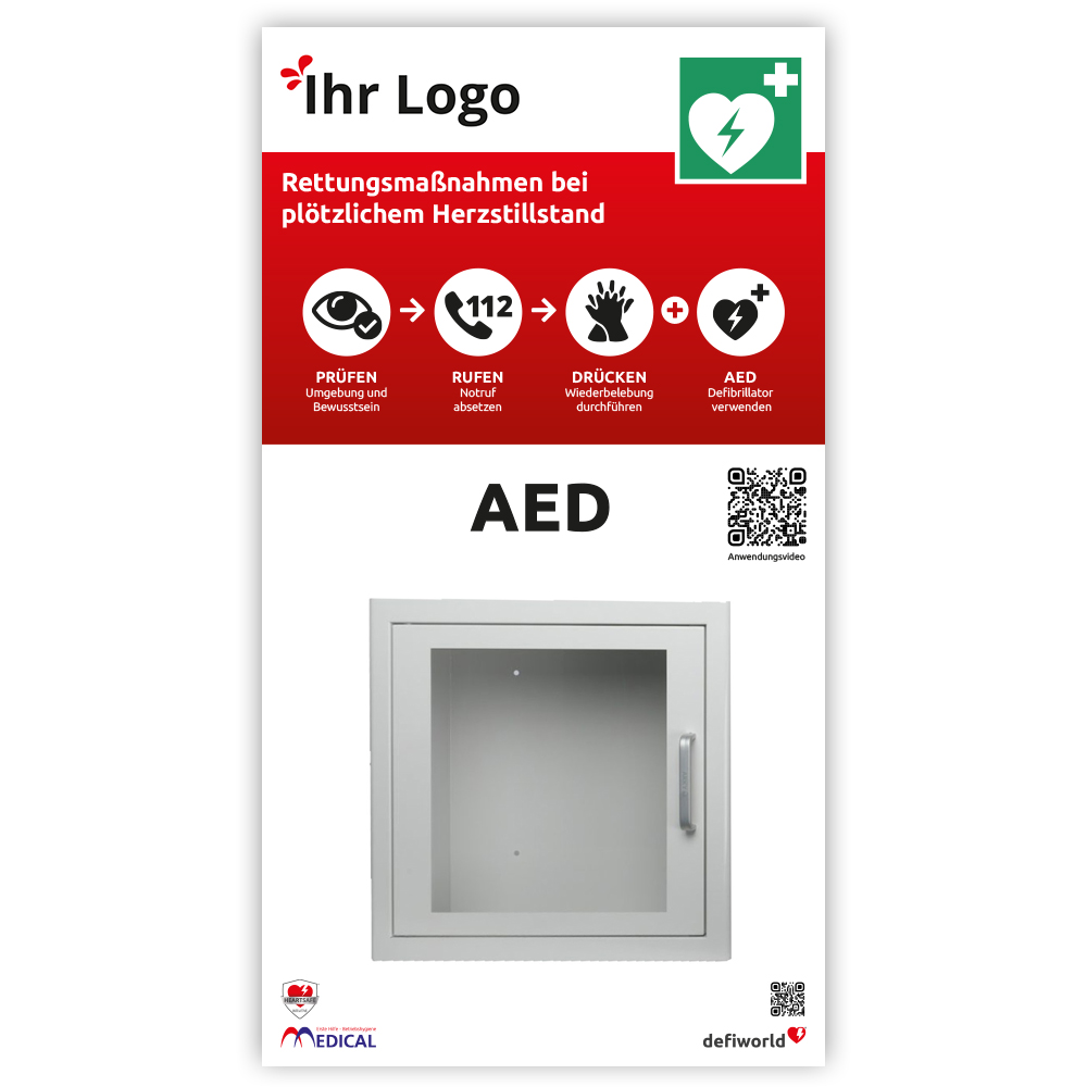AED Wandschild