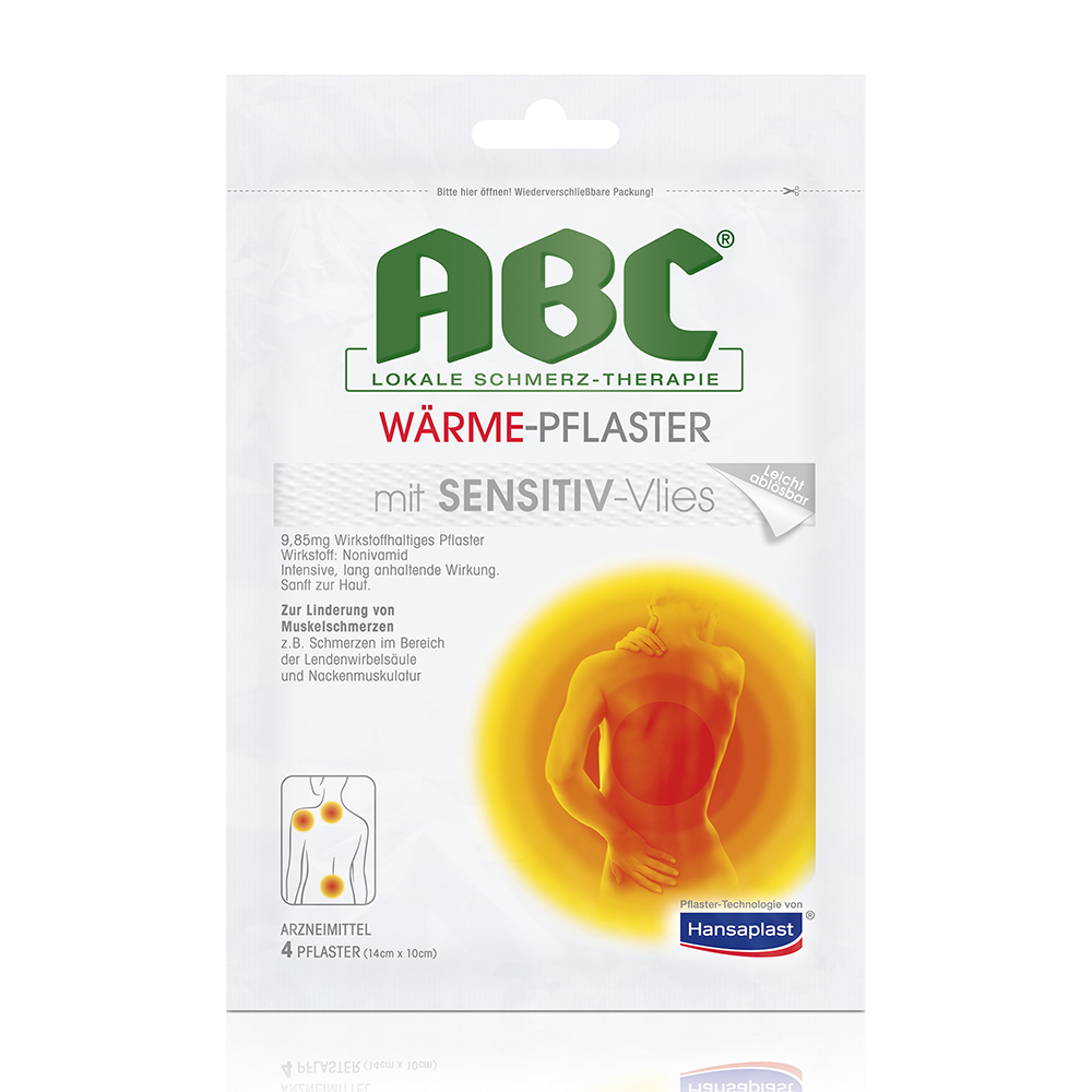 ABC Wärme-Pflaster Sensitiv* Brief mit 4 Pflastern