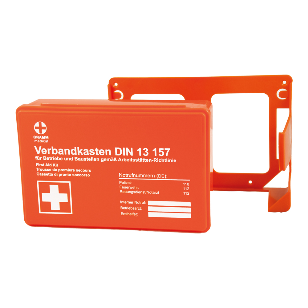 Betriebsverbandkasten DIN 13157, Orange, Kunstoff