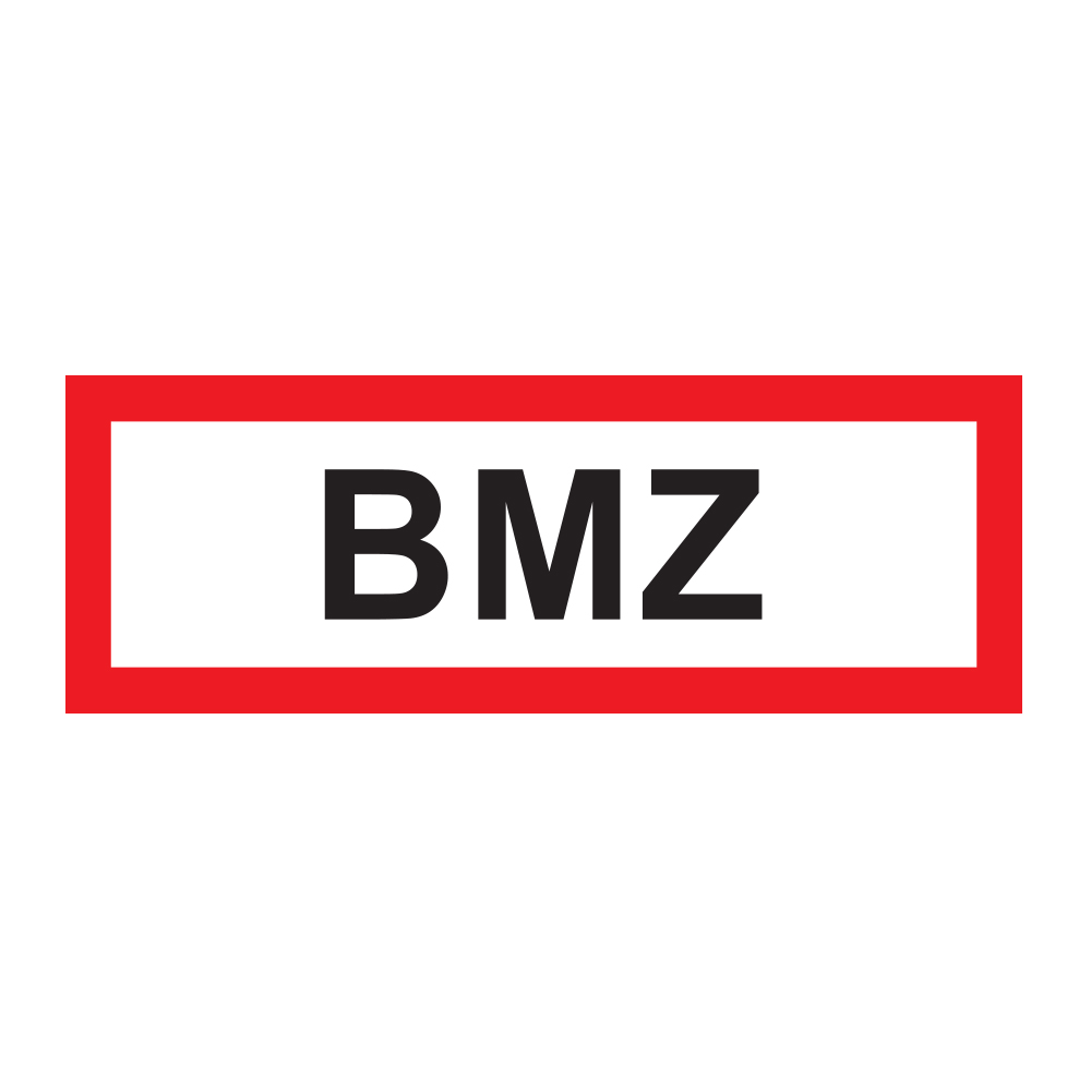 F Schild "BMZ" 297 x 105 mm