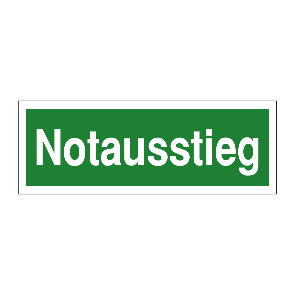 Schild KNS "Notausstieg" 297 x 105 mm