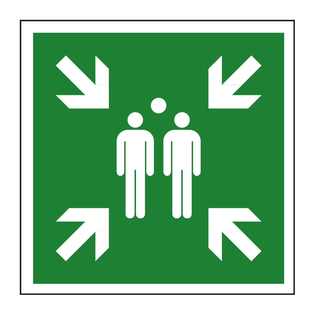 Kunststoff Schild "Sammelstelle" 400 x 400 mm