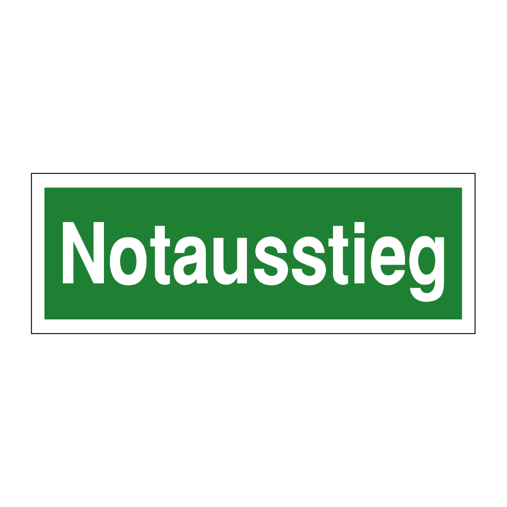 Folien-Schild "Notausstieg" 297 x 105 mm