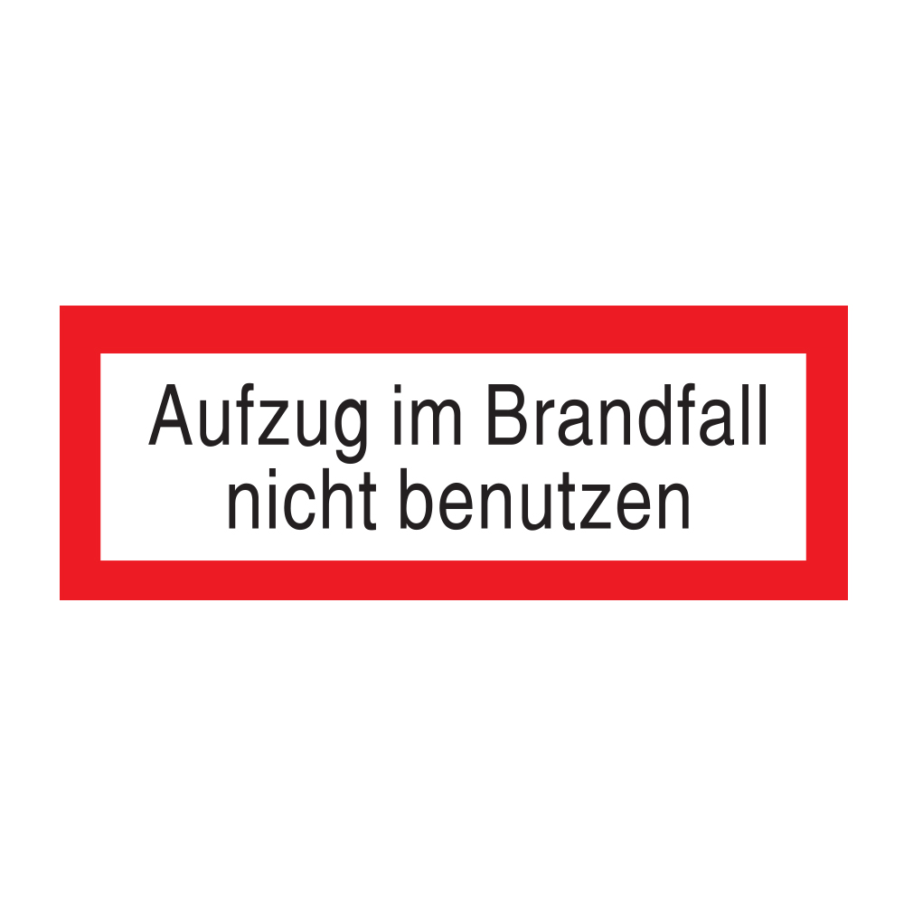 Schild KNS"Aufzug im Brandfall nicht ben.148x52mm 