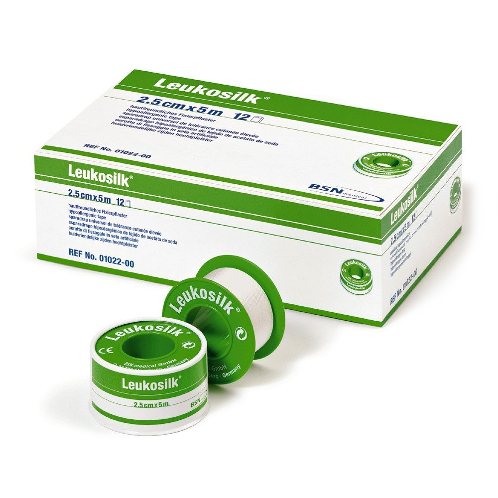 Leukosilk® 5 m x 2,50 cm, mit Schutzring