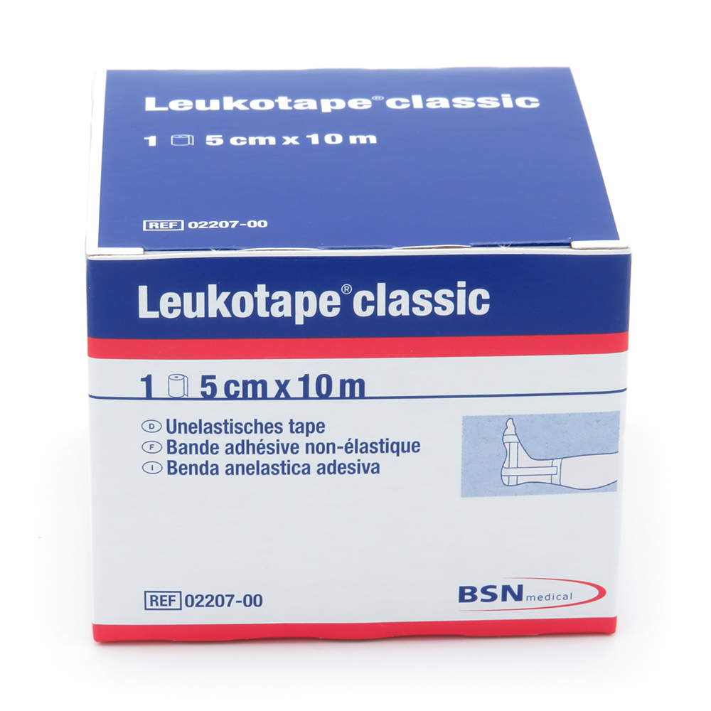 Leukotape® classic 10 m x 5 cm, 5 Rollen, weiß