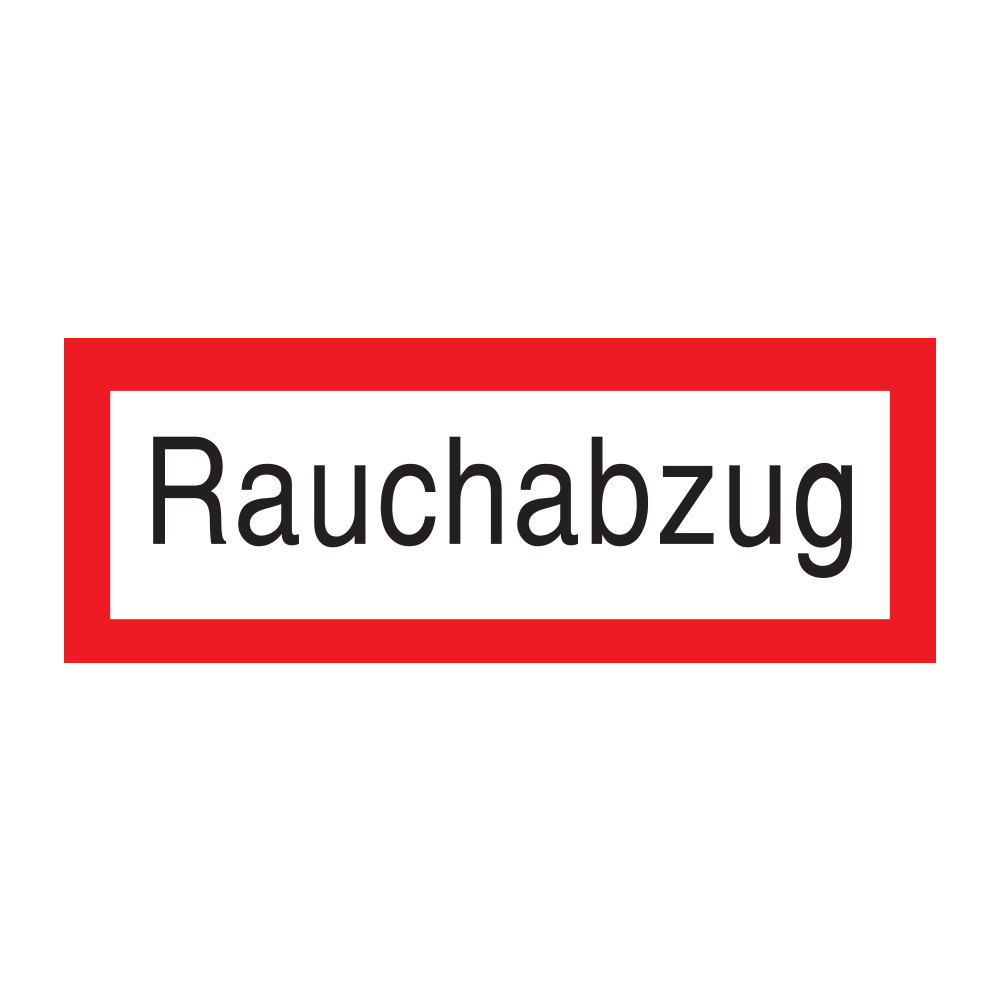 F Schild "Rauchabzug" 148 x 52 mm