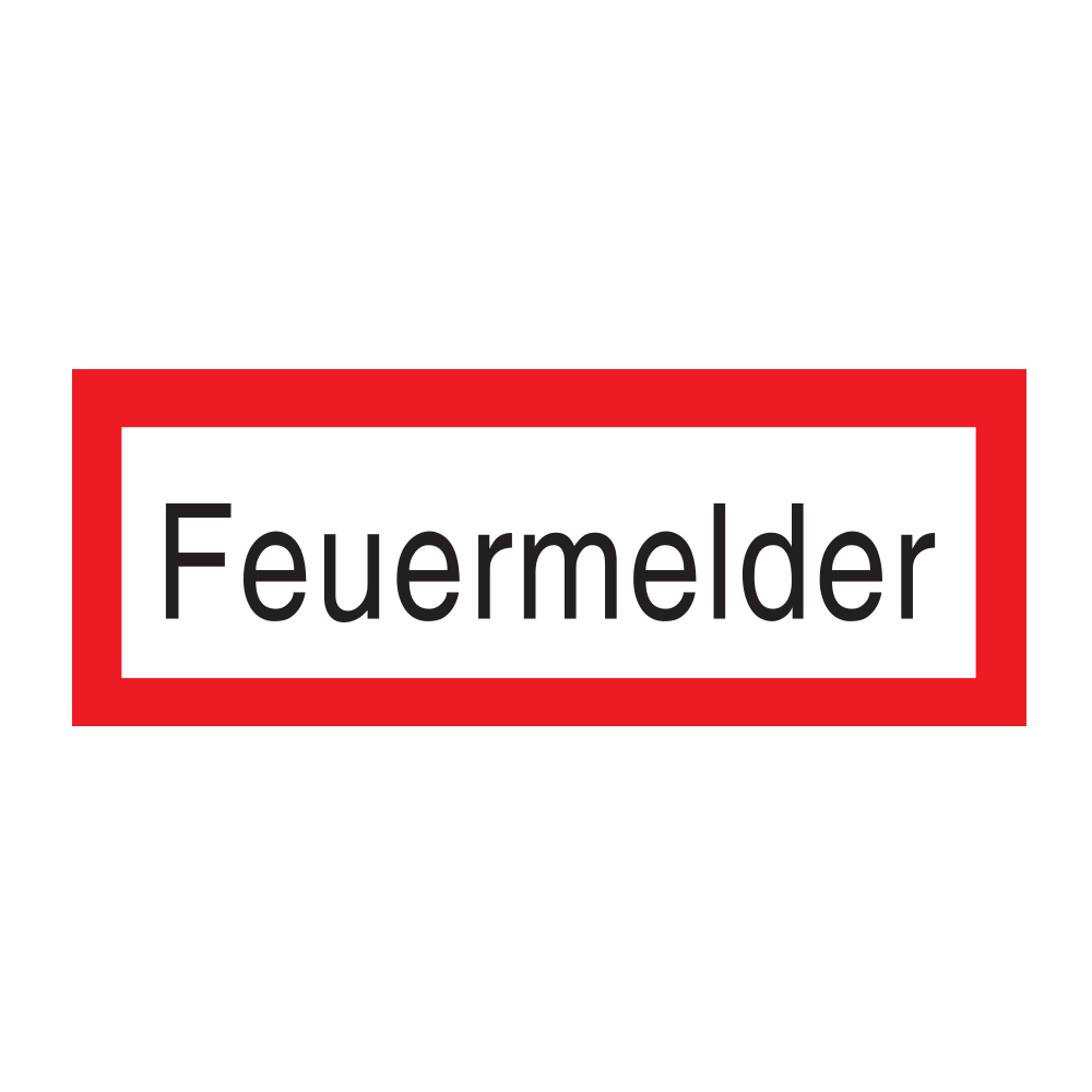 F Schild "Feuermelder" 148 x 52 mm