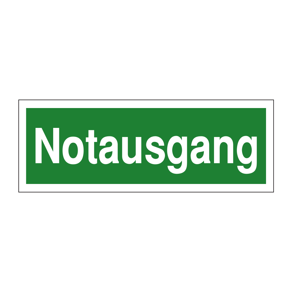 Folien-Schild "Notausgang" 297 x 105 mm