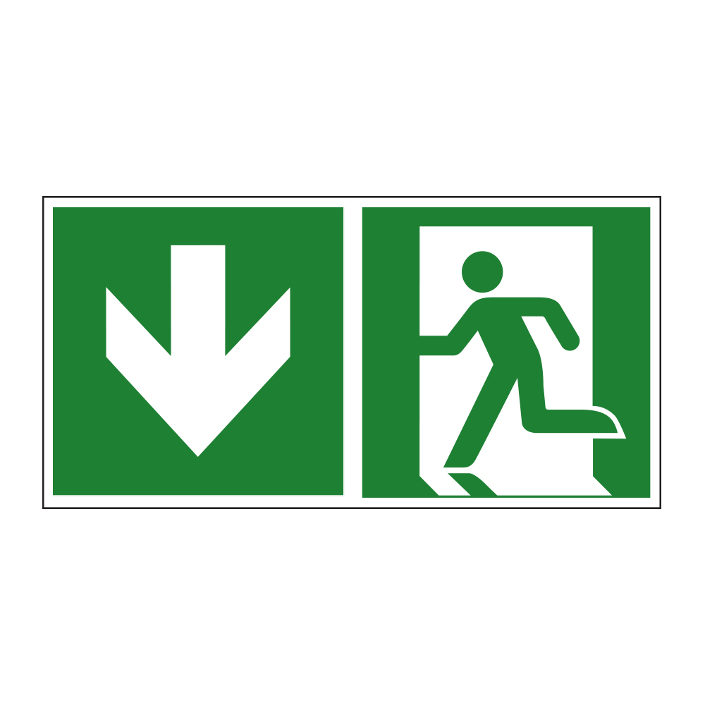 Schild KNS "Rettungsweg d. Notausgang" 400 x 200mm