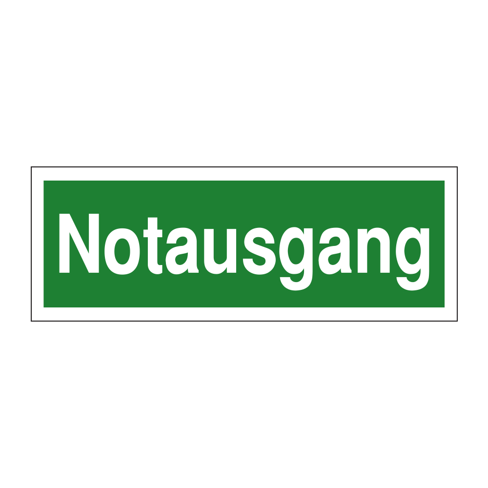 Schild KNS "Notausgang" 297 x 105 mm