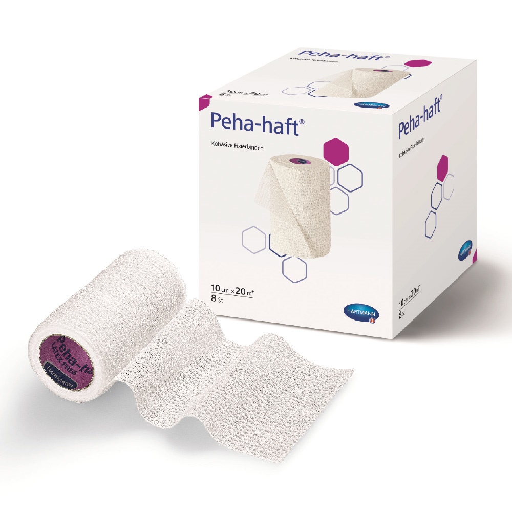 Peha-haft®  latexfrei, 10 cm x 20 m, 8 Stück